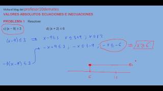 valores absolutos ecuaciones e inecuaciones problema 1 c [upl. by Parthenia]