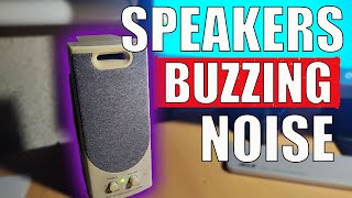 COMPUTER SPEAKERS MAKING BUZZING NOISE FIXED [upl. by Merritt131]