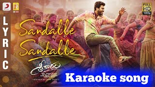 SANDALLE SANDALLESANKRANTI SANDALLE KARAOKE SONG WITH LYRICS SREEKARAM [upl. by Atnwahsal]