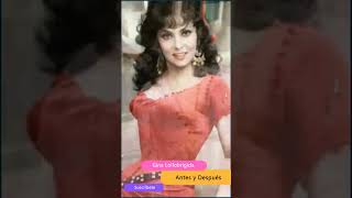 Gina Lollobrigida Antes y después shorts [upl. by Oira]