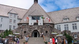 Turismo por el mundo Timberline Lodge el hotel de El resplador [upl. by Arreip654]