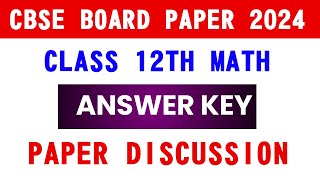 CBSE Maths Answer key 2023  Set 1  Class 12 Maths Paper Solution 202324  12th Maths [upl. by Anahsirk]