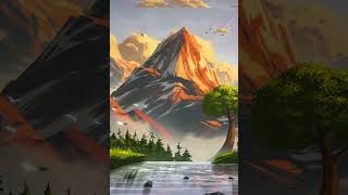 A breathtaking landscape brought to life with Mental Canvas by philipsueart 🏔 ✨ mentalcanvas [upl. by Einahpts]