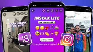 iOS INSTAGRAM For Android 💖  iOS 174 EMOJIS  Reels Like iPhone  Instax iPhone Story [upl. by Alhan]