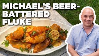 Michael Symons Crispy BeerBattered Fish  Symons Dinners Cooking Out  Food Network [upl. by Naj]