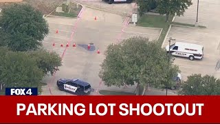 Lewisville parking lot shooting kills 1 injures another [upl. by Neffirg]