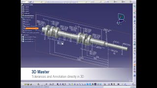 CATIA V5  3DMaster  3D Functional Tolerance amp Annotation 2 FTA [upl. by Annasiul]