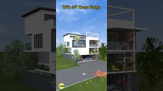 Part22 40x60 House design with roof deck amp car parking modern style exterior animation [upl. by Arst]