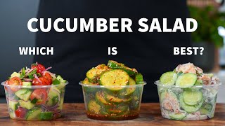 3 Easy Cucumber Salads  Viral Cucumber Salad [upl. by Monica]