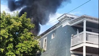 Firefighter saves girl 3 from Everett fire after DPW crew spots fire [upl. by Market617]