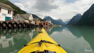 FJORDS NORWAY  Kayaking on the Fjærlandsfjord outside Fjærland [upl. by Almond671]