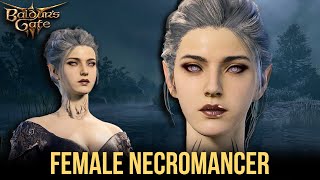 Baldurs Gate 3 Character Creation Guide  Female Human Necromancer Modded [upl. by Llerrehc476]