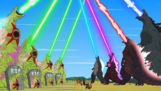 TEAM GODZILLAS ATOMIC BREATH Evolution vs Zombies  Who is stronger  Godzilla amp KONG Cartoon [upl. by Allimrac491]