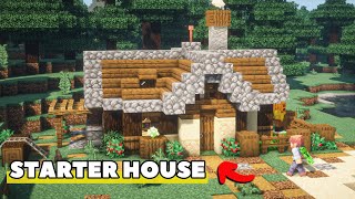 Minecraft  Spruce Starter House for Survival Tutorial [upl. by Oile]