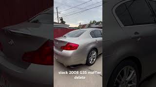 2008 G35 muffler delete coldstart [upl. by Eenert]