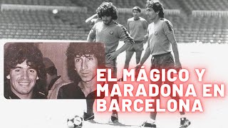 🎩⚽ El día que el MÁGICO González y MARADONA jugaron juntos en el BARCELONA [upl. by Manella]