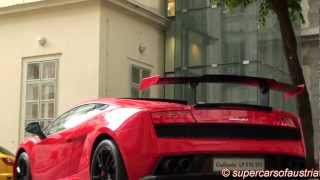 Lamborghini Gallardo LP5704 Super Trofeo Stradale  Walkaround in Vienna 0150 [upl. by Anadal686]