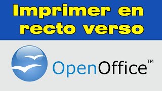 Comment imprimer en recto verso sur open office [upl. by Romelda672]