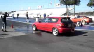 Street Works tuned Civic 3rd gear Burnout [upl. by Chrisse]