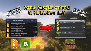 Cara Pasang Addon Di Minecraft 120 Terbaru 2024  Yang Berbentuk File Zip Dan McAddon 100 Work [upl. by Mercuri]