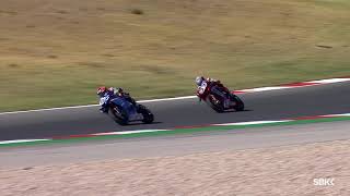 WorldSSP Race 1 incredible end at Portimao [upl. by Anilos]