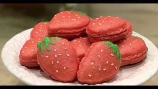 Strawberry Macarons 草莓马卡龙 [upl. by Nirrol881]