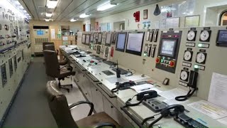 Engine room of a 300 000 ton oil tanker VLCC bonus Boilers amp Engine control room [upl. by Robma811]