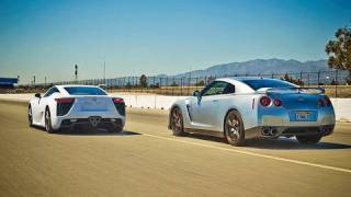 Drag Race 2012 Lexus LFA vs 2010 Nissan GTR [upl. by Ssitnerp]