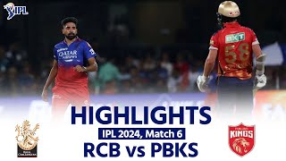 RCB vs PBKS IPL 2024 Bangalore vs Punjab Today Full Match Highlights  IPL 2024 Match Highlights [upl. by Cutler]