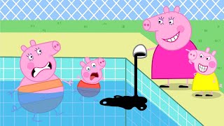 OMGWhats going on at Peppas swimming pool  Peppa Pig Funny Animation [upl. by Germayne290]