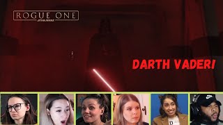 MORE Reactors Reacting to DARTH VADER HALLWAY SCENE  Rogue One A Star Wars Story [upl. by Rebma]