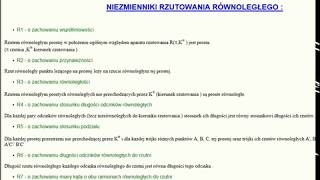 gw1 1 GW 119 Niezmienniki rzutu równoległego [upl. by Foster]