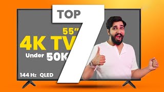 Top 7 Best 55inch 4K Google TV under ₹50000 at Great Indian Festival amp Big Billion Days 2023 Hindi [upl. by Mechling]