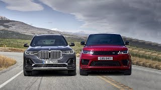 2019 BMW X7 vs 2018 Range Rover Sport [upl. by Thacker564]