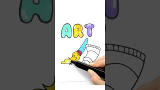 Art notebook cover 🎨🖌 drawings drawingforkids short [upl. by Desdamonna]