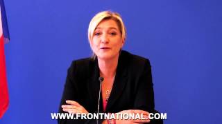 Réaction de Marine Le Pen à lélection du nouveau président de lUMP [upl. by Yelik]