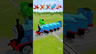 Big and Small McQueen Cars VS Train Who can win  BeamNGdrive [upl. by Donielle]