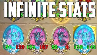 Infinite Stats With Shadowy Construct  Hearthstone Battlegrounds [upl. by Nilsoj]