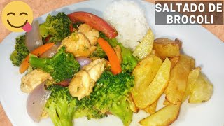 SALTADO DE BRÓCOLI CON POLLO Delícioso 😋 y Nutritivo Receta Peruana🇵🇪 [upl. by Morie345]