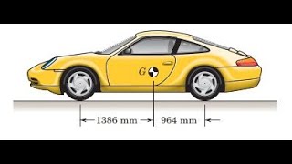 32 The mass center G of the 1400kg rearengine car is located as shown in the ﬁgure statics [upl. by Nylrehc96]