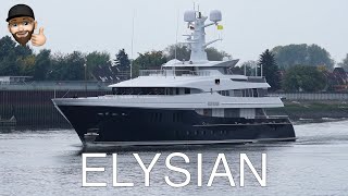 4K  Yacht ELYSIAN for service at shipyard Abeking and Rasmussen [upl. by Farleigh]