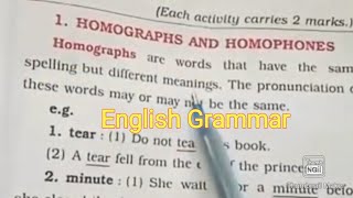 Homographs and Homophones English Grammar in just 8 minutes Explanation in Hindi 10th 9th 11th 12th [upl. by Dickey]