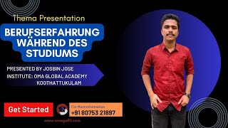 Berufserfahrung während des Studiums  B2 Thema Presentation  Vortrag Halten Oma Global Academy [upl. by Luebke]