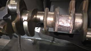 REPAIR OF NECK OF THE CRANKSHAFT [upl. by Yhpos]