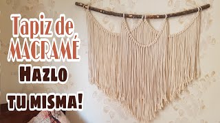 Tapiz en Macramé explicado con detalle para que no te confundas en ningún paso [upl. by Nadiya]