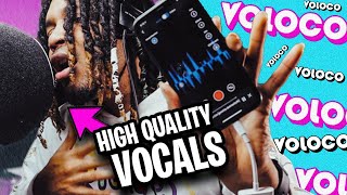 Use a Mic with VOLOCO  Recording High Quality Vocals in VOLOCO  How to Record Vocals in Voloco [upl. by Graaf873]