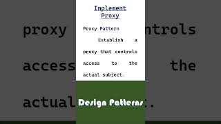 implement proxy  design patterns [upl. by Amliv]