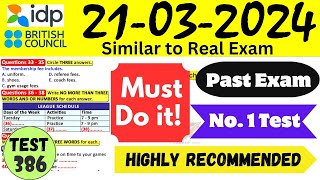 IELTS Listening Practice Test 2024 with Answers  21032024  Test No  386 [upl. by Nagaet]