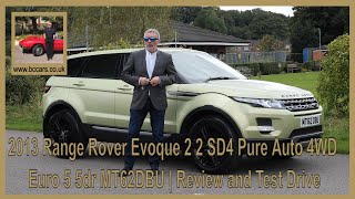 2013 Range Rover Evoque 2 2 SD4 Pure Auto 4WD Euro 5 5dr MT62DBU  Review and Test Drive [upl. by Ynar]