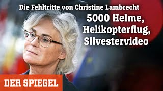 Die Fehltritte von Christine Lambrecht 5000 Helme Helikopterflug Silvestervideo  DER SPIEGEL [upl. by Enohpets]